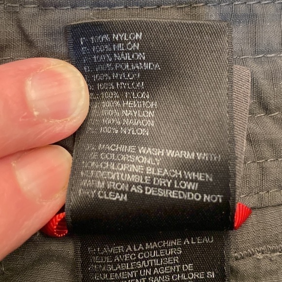 The North Face Capri pants black 6 drawstring button zipper outdoor Gorpcore - Picture 6 of 11